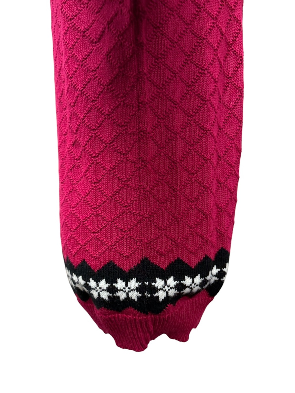 American Pride Vintage Red Fair Isle Nordic Knit Sweater Made in USA Medium - Picture 5 of 10